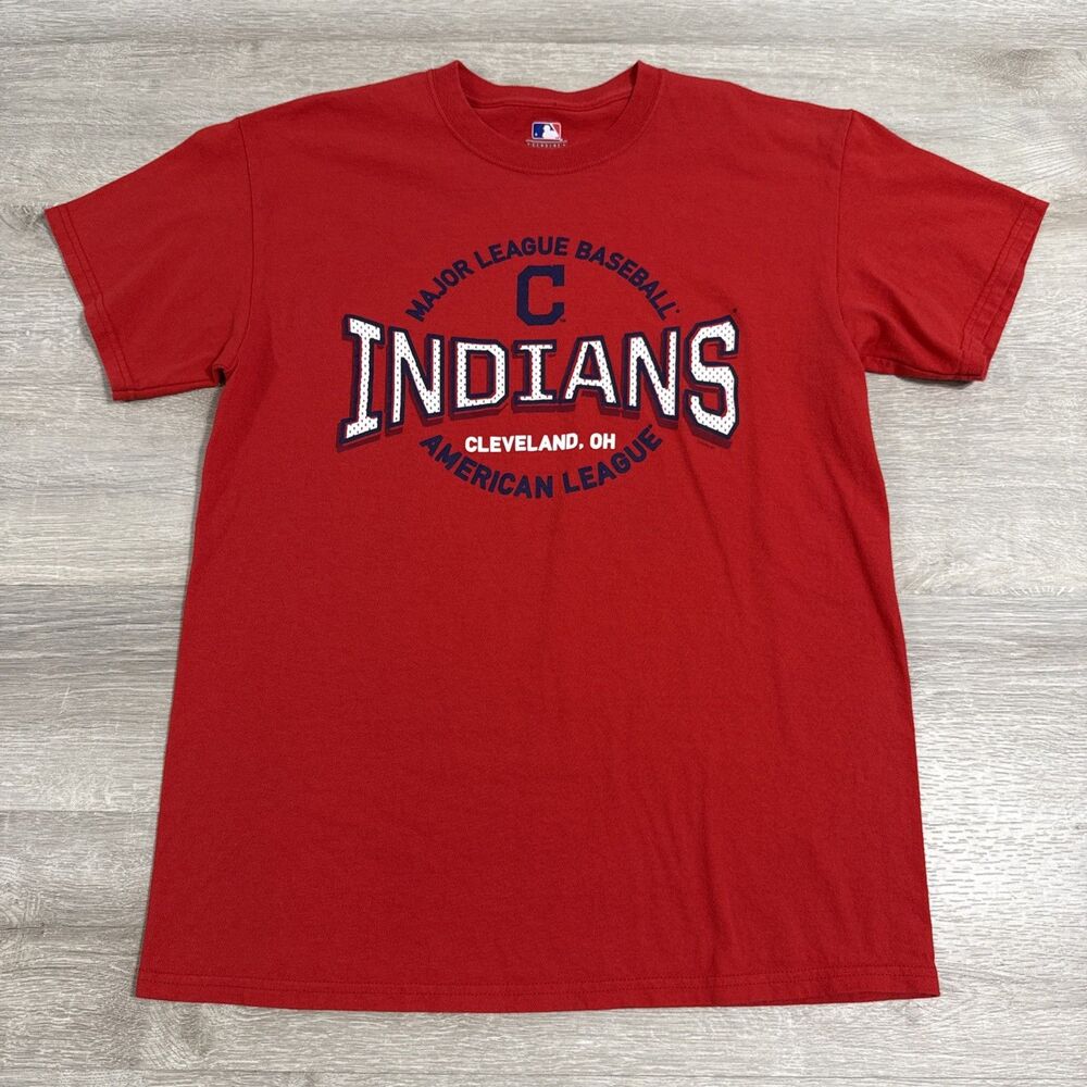 Cleveland Indians Shirt MLB Genuine Merchandise Baseball Men's Red Medium Tee